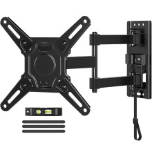ELIVED RV TV Mount for Camper, Lockable RV TV Wall Bracket for Most 13-43 Inch TVs, Full Motion Swivel and Tilt, Patented Dual Latch Design for Trail