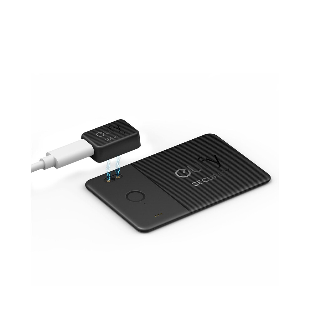 eufy Security SmartTrack Card E30 (Black, 1-Pack), Rechargeable, Works with Apple Find My (iOS Only), Bluetooth Tracker, Perfect for Wallet, Passport