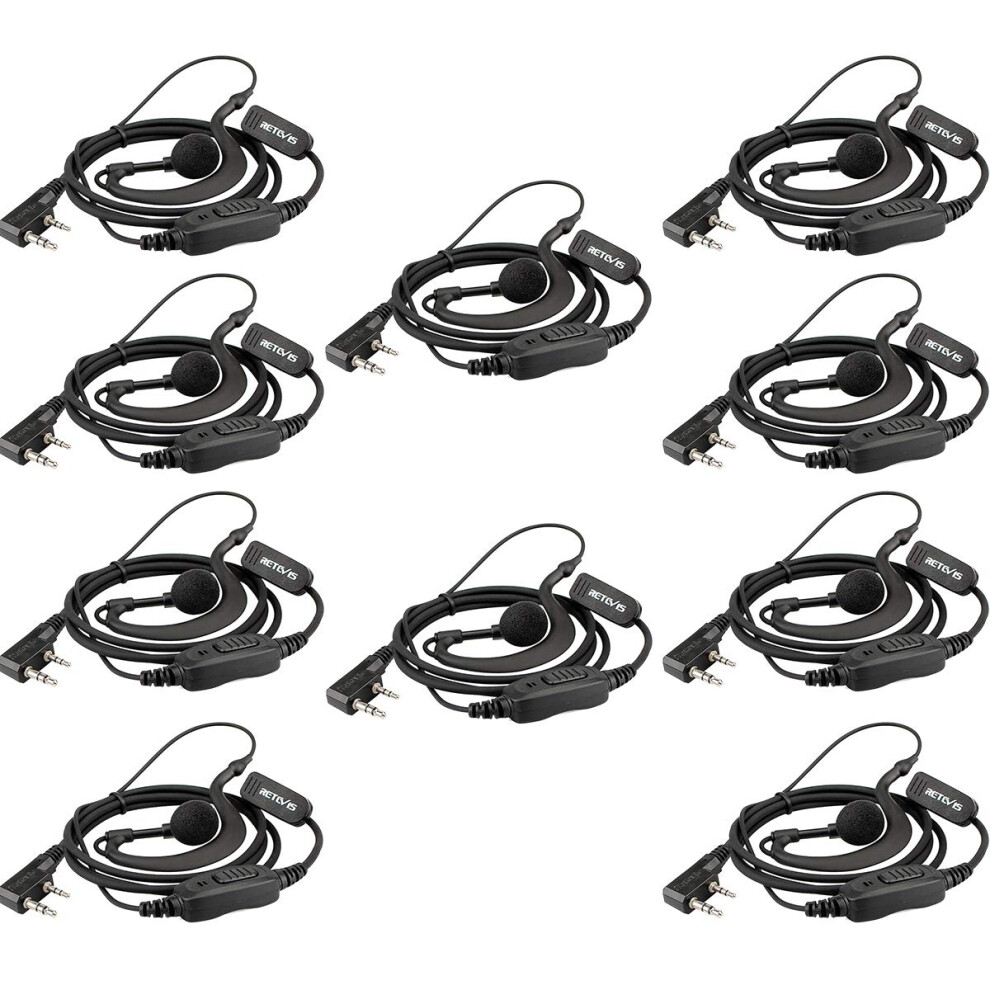 Photos - Radio / Clock Retevis Radio Earpiece 2 Pin C-Type Radio Headset Compatible with eSynic BF88E Kenwood Radioddity RT24 RT668 RT27 RT622 H777