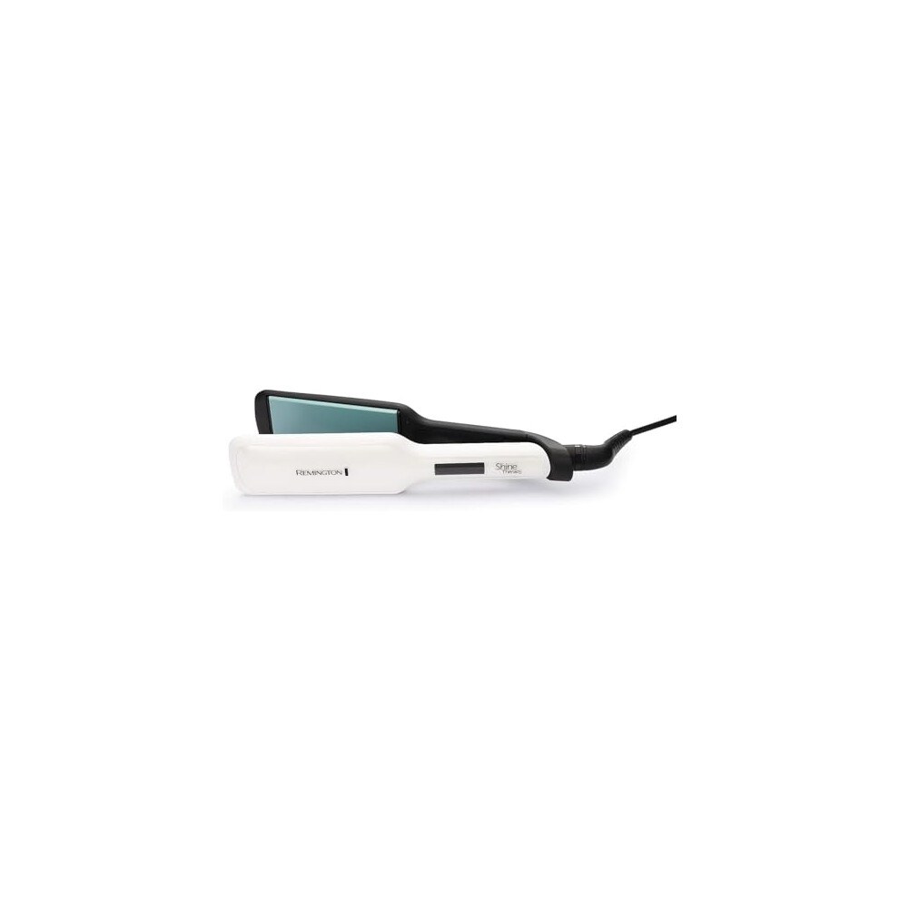Remington Shine Therapy Wide (45mm) Floating Plate Hair Straightener with Advanced Ceramic coating infused with Moroccan Argan Oil for sleek & smooth