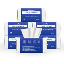 Ourmed Life Face Towels, Disposable Biodegradable Clean Face Wipes for Sensitive Skin, Lint- free Facial Towels for Women Cleansing, Skincare and Mak