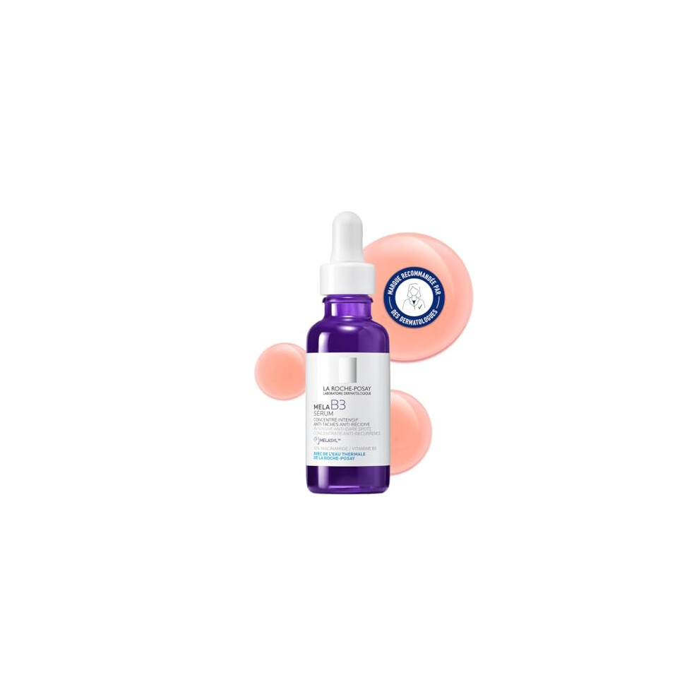 La Roche-Posay Mela B3 Serum, Dark Spot Corrector With Anti-Aging Melasyl + 10% Niacinamide, Discoloration Correcting Serum for Sun Spots, Age Spots