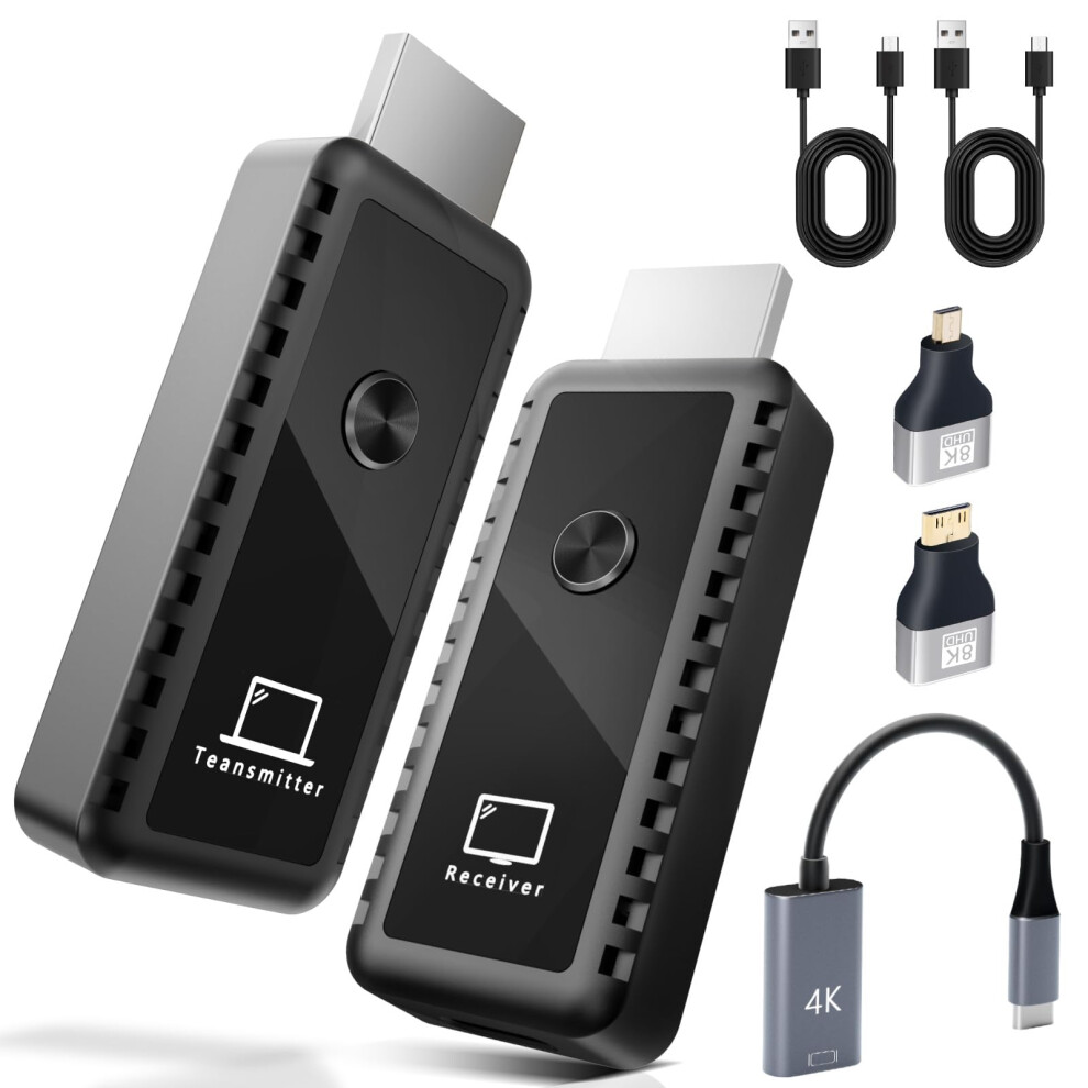 Tanbaby Wireless Hdmi Transmitter And Receiver, Wireless Hdmi 100Ft/30M Kit, 1080P Output, 2.4G/5G Plug & Play, For Tv Streaming, Meeting Streaming V 4571141510056