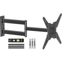 ELIVED TV Wall Bracket with 796mm Long Arm for Most 26-65 Inch TVs, Swivel and Tilt Long Extension TV Wall Mount, Full Motion Corner Wall Mount Max V