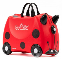 Trunki Children's Ride-On Suitcase and Kid's Hand Luggage | Perfect Toy Gift for Toddler Boys & Girls : Harley Ladybug (Red)