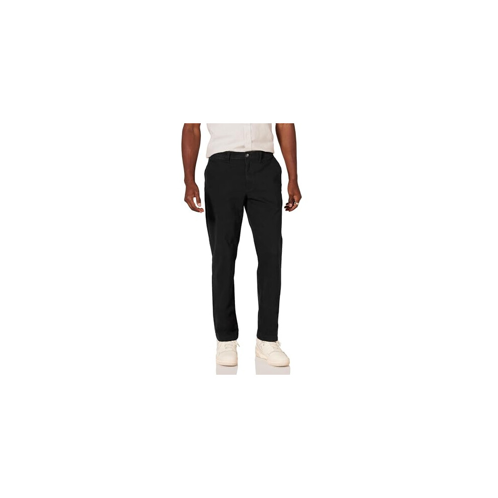 Amazon Essentials Men's Slim-Fit Casual Stretch Chino Trouser, Black, 31W / 29L