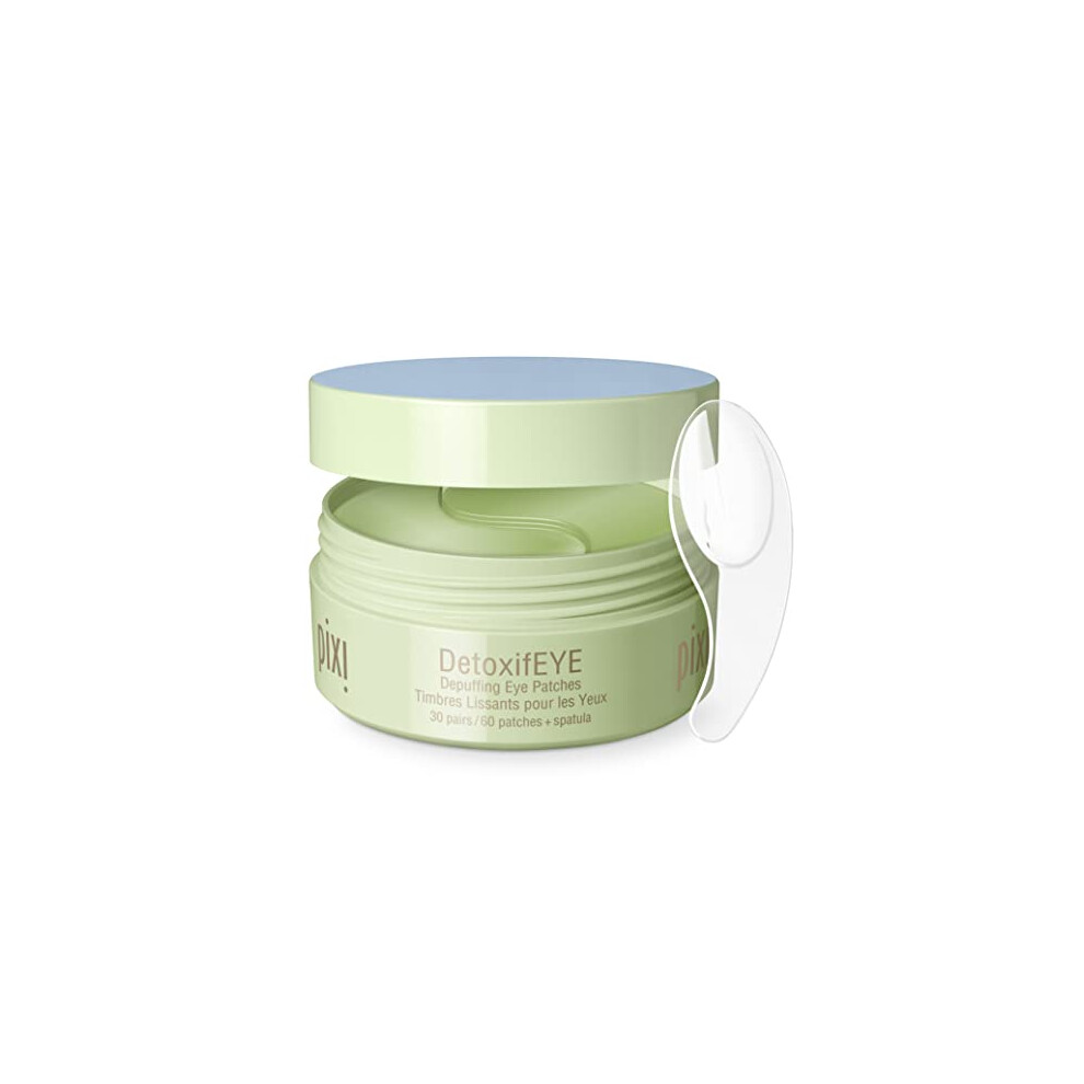 Pixi Gold Detoxifeye Depuffing Hydrogel Under-Eye Patches, Hyaluronic Acid, & Caffeine For Under Eyes, Hydrate Eye Area, 30 Pairs, 60 Patches