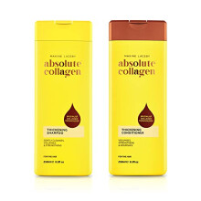 Absolute Collagen - Thickening Collagen Complex Shampoo and Conditioner Set 500ml - For Thin & Fine Hair - Strengthen, Nourish and Volumise - Boost S