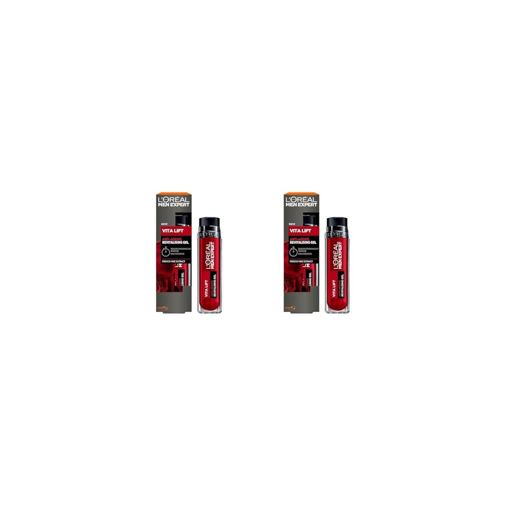 L'OrÃ©al Men Expert Vita Lift Anti Wrinkle and Hydrating Gel Moisturiser for Men, 50 ml (Pack of 2)