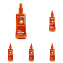Calypso Original Carrot Oil | No SPF | Accelerates tanning | No Self tan | 200ml (Pack of 5)