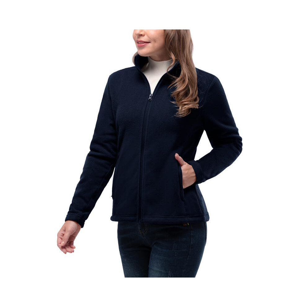33,000ft Womens Fleece Jackets Ladies Lightweight Warm Full Zip Coat Breathable Microfleece Ladies Sweater Casual Long Sleeve, Ideal for Travelling O