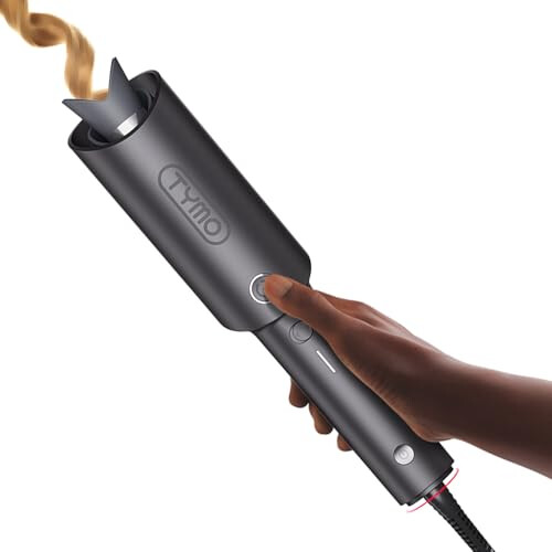 TYMO CURLPRO Automatic Rotating Curling Iron - 1-Inch Beach Waves Wand, Portable, Dual Voltage, 500M Ionic, Anti-Tangle & Anti-Scald