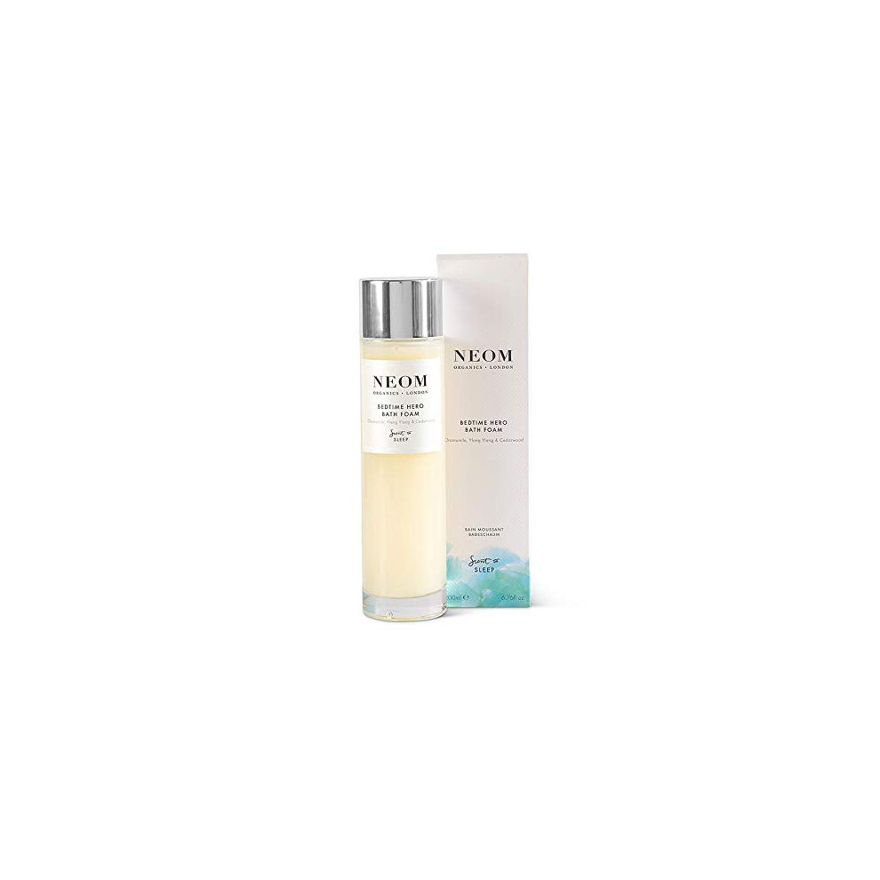 NEOM - Chamomile, Ylang Ylang & Cedar Wood Bath Foam 200ml | Bedtime Hero | Coconut & Almond Oil | Scent to Sleep | Vegan & Cruelty Free
