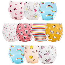 JackLoveBriefs Potty Training Pants for Boys Girls Cotton Potty Training Underwear, Training Pants for Toddlers 4-6 Years (10 Packs, L, Multicolor)