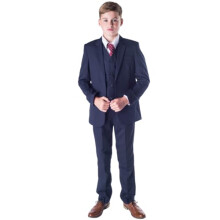 Romario Boys Navy Suit - Boys Wedding & Prom Suit, 3-6m to 14 Years (3-4 Years)