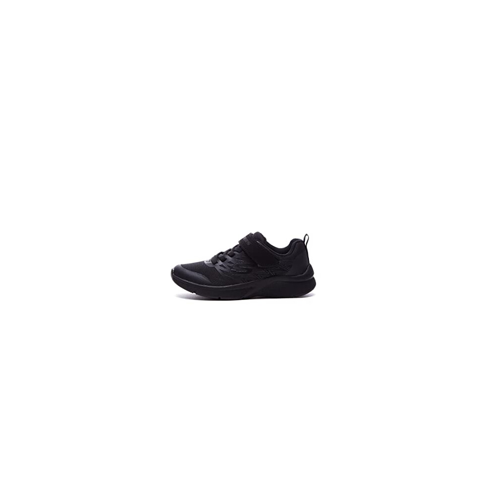 Skechers Boys Microspec Texlor Sneaker, Black Textile Trim, 11 UK
