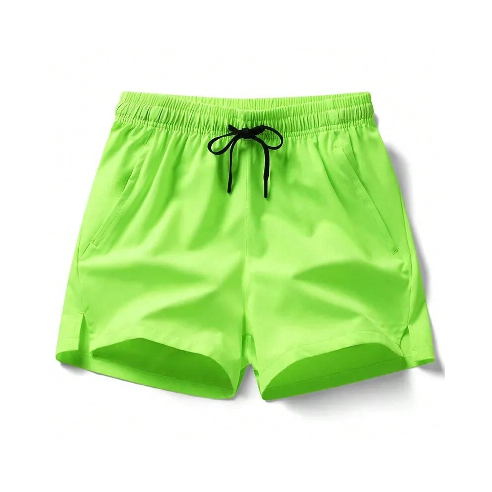 (Green, Asian XL(55-70Kg)) New Mens Fitness Lightweight Sweatpants Summer Casual Pockets Shorts Basic Solid Color Short Pants Jogging Beach Shorts Men-image-OPC-PHM8DMQ-NEW