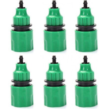 Parts and Fittings Garden Hose Pipe One Way Adapter Faucet Connector Fitting for Irrigation 6 Pack