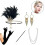 1920s Accessories Set Flapper Headband,earrings,pearl Necklace,gloves 1
