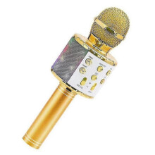 Wireless Portable Handheld Bluetooth Karaoke Microphone Yellow