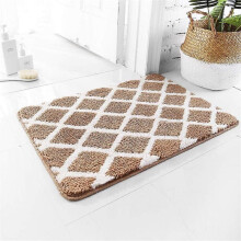 31.5 x 19.7 inch Soft Non-slip Chenille Plush Bath Mat with Super Absorbent and Machine Washable - K
