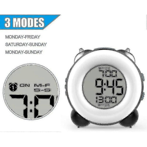 Loud Alarm Clock for Heavy Sleepers with Optional Alarm Dual Alarm Setting Snooze Function 2