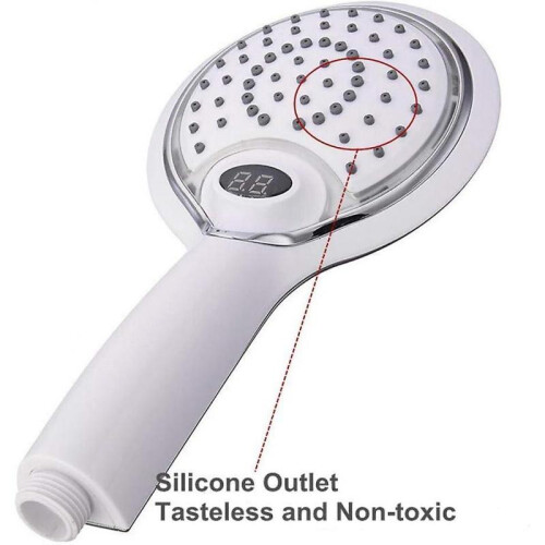 LED Shower Head, with Temperature Display, LED Shower Head Hand Shower, 3 Colors Temperature Control 1