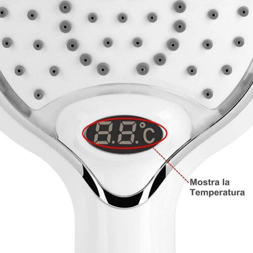 LED Shower Head, with Temperature Display, LED Shower Head Hand Shower, 3 Colors Temperature Control 2