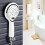 LED Shower Head, with Temperature Display, LED Shower Head Hand Shower, 3 Colors Temperature Control 5