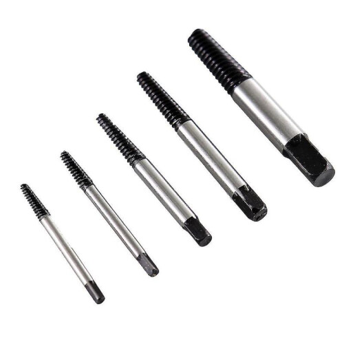 5Pcs/set Steel Broken Speed Out Damaged Screw Extractor Drill Bit Guide Set Broken Bolt Remover Easy 2