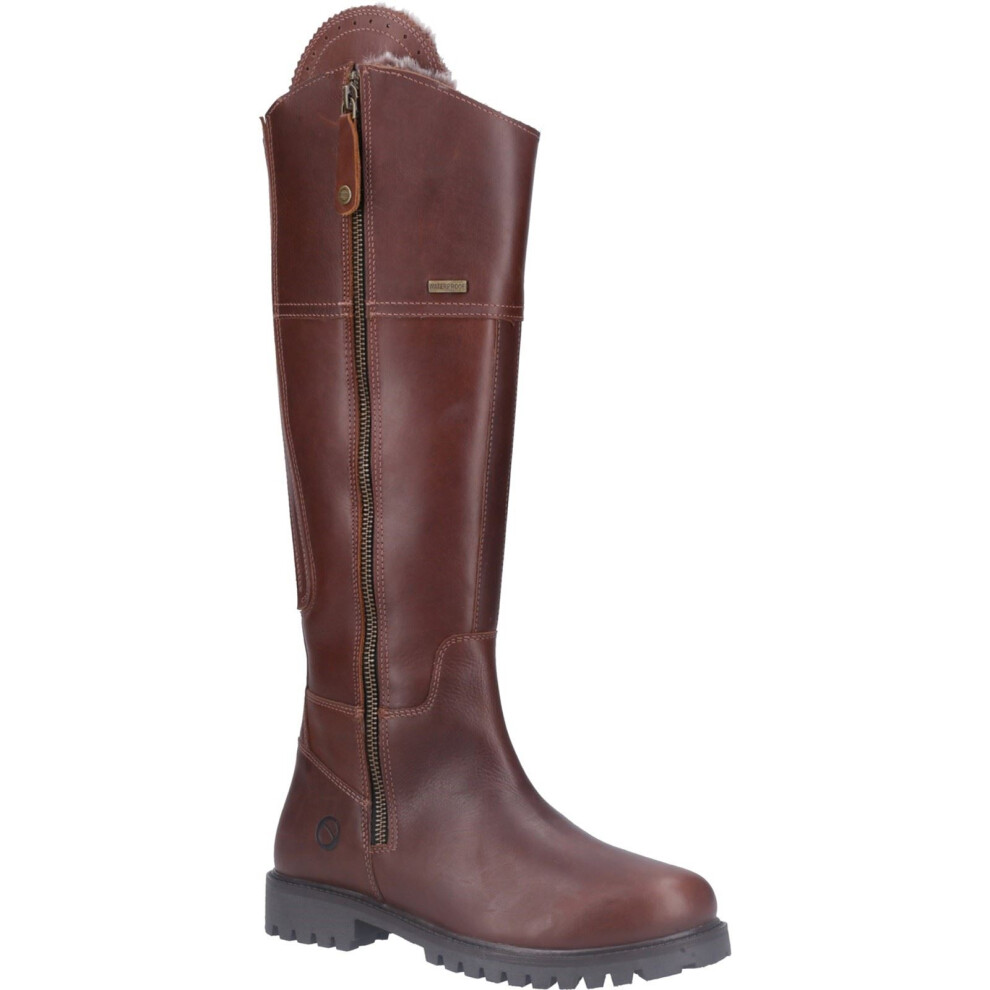 Cotswold Women's Oldachre Waterproof Leather Knee High Boots - Brown - Size 8 (41) - Image 4