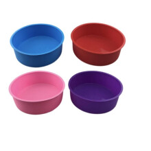 4pcs 6 Inch Silicone Cake Mold Rounds