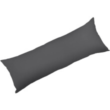 (Charcoal Grey, Small Double) Nod Off Body Pillow Cover Extra Large Bolster Pillow Case Bolster Pillow