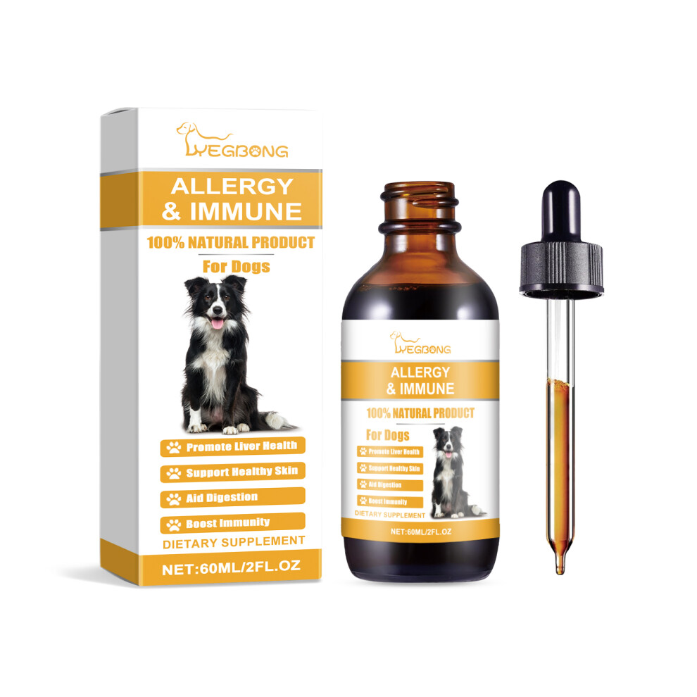 Anti-Allergy Drops for Dogs - Nutritional Body Care Supplement for Skin & Immunity Support