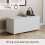 Vida Designs (White) Leon Room Storage Ottoman Wood Bench Stool 8