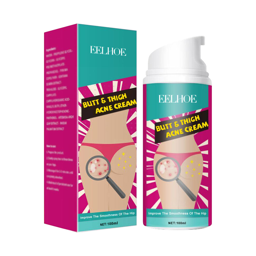 Butt & Thigh Acne Cream - Hydrating Treatment for Clear Skin & Acne Repair with Hyaluronic Acid & Tea Tree Oil