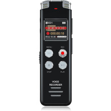 Digital Voice Recorder with Voice Activated Recording and Playback -64GB (Black)