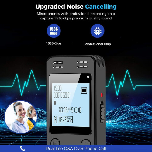 Digital Voice Recorder for Lectures, Meetings - 32G(Black) 1