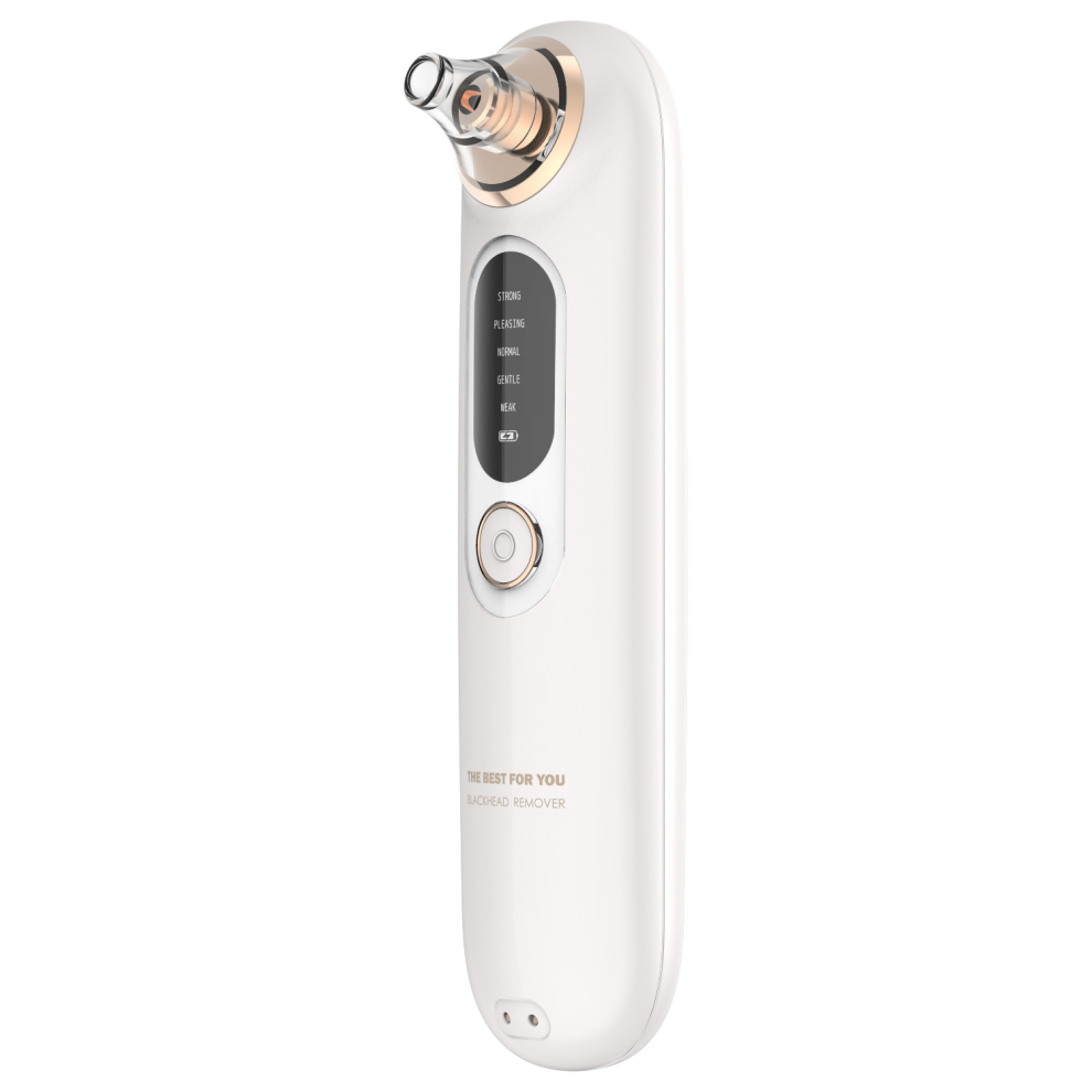 Chronus Facial Blackhead Remover Vacuum Suction Blackhead Extraction 5 Adjustable Suction Levels(White)