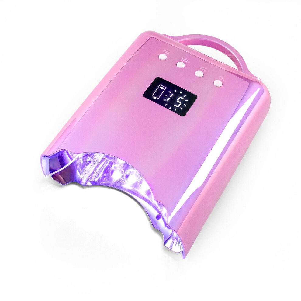 Chronus Light/Pink Rechargeable Nail Curing 78W With 4 Lcd Time Display Timer, Auto Sensor