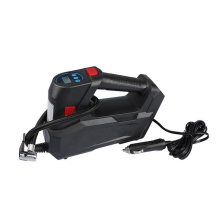 Air Compressor Inflator Portable Air Pump DC 12V with Emergency LED Light for Car, Motorcycle - black