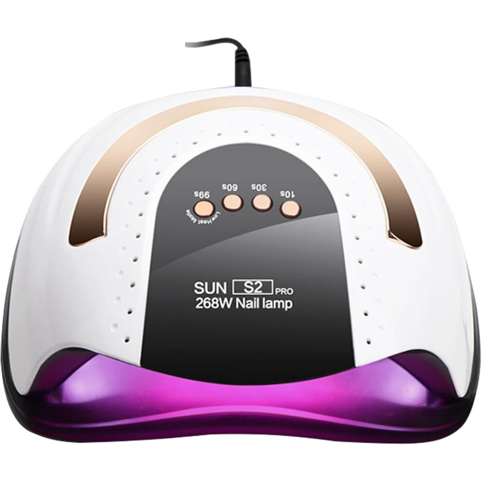 Chronus White Uv Led Nail Lamp, 268W Nail Dryer For Gel Polish With 4 Timer Settings And With Auto Sensor