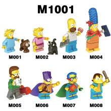 (8pcs-B) Simpsons Homer Maggie Batlisa children's assembled building block Minifigures Gift toy