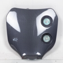 Eén carbon look halogeen dubbele optiek koplampplaat voor enduro crossmotor