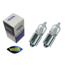 2 luzes laterais de halogênio "Maxi" 12V H6W BAX9S de alto brilho de 125lm
