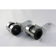 Paar chromen koplampbeugels voor motorfietsen van Ã43mm tot 47mm