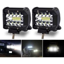 12V 4" 60W Led Work Light Waterproof IP67 Car Led Spotlight Led Fog Lights 4800Lm Fog Lamp
