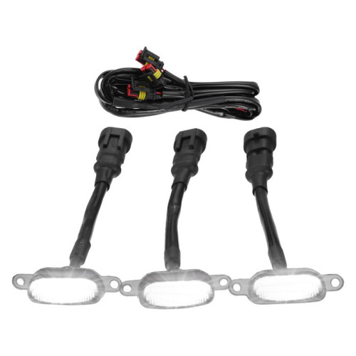 Éclairage LED pour calandre X  Calandre LED Éclairage Avant Calandre Éclairage pour Ford F150 Blanc Clair Noir
