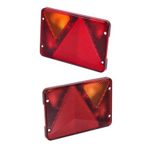 2 cabochon fanali posteriori AJBA RL 80 sinistro e destro a 6 funzioni - Posizione, stop, luce targa, fendinebbia