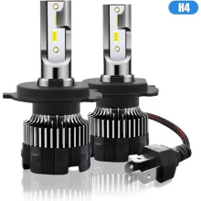 H4 Led Bulb, 120W 20000LM 6500K Super Bright White CSP LED Headlight Conversion Kit, IP67 Waterproof,